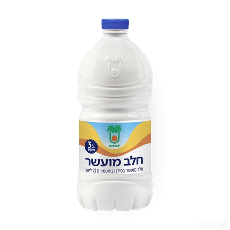 חלב יטבתה מועשר בסידן ובויטמין די 3%, מדינה: ישראל. ₪1.04 / 100 מל׳