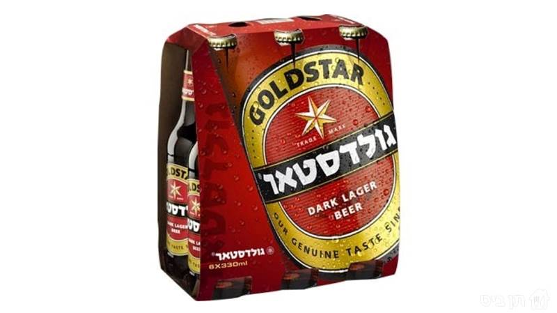 גולדסטאר | 6 יחידות, הבירה האהובה והנמכרת ביותר בישראל. לאגר אדמוני (בתסיסה תחתית) עם טעם וארומה ייחודיים. גולדסטאר מיוצרת לפי מתכון בן למעלה מ-60 שנה מתערובת של סוגי לתת בהירים וקלויים, בתהליך מסורתי המקנה לה את טעמה העמוק. בעלת 4.9% אלכוהול. | ארץ - ישראל | אלכוהול - 4.9% ₪2.27 / 100 מל׳