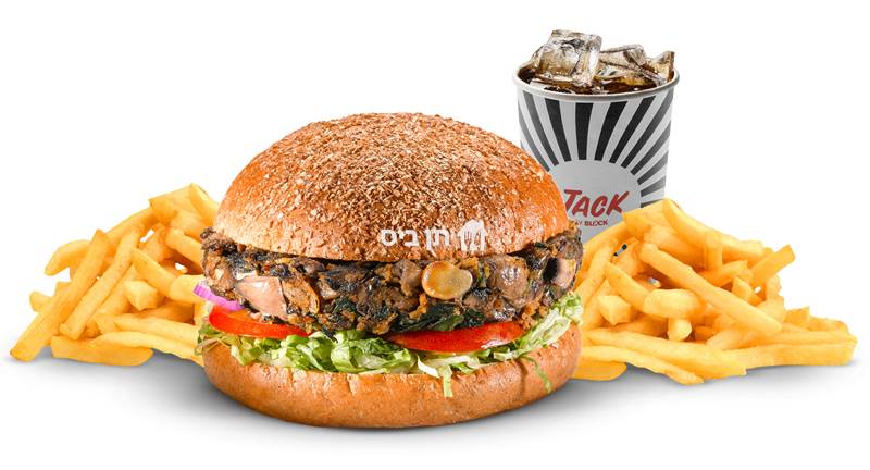 המבורגר פטריות ותרד, טבעוני, מכיל שקדים